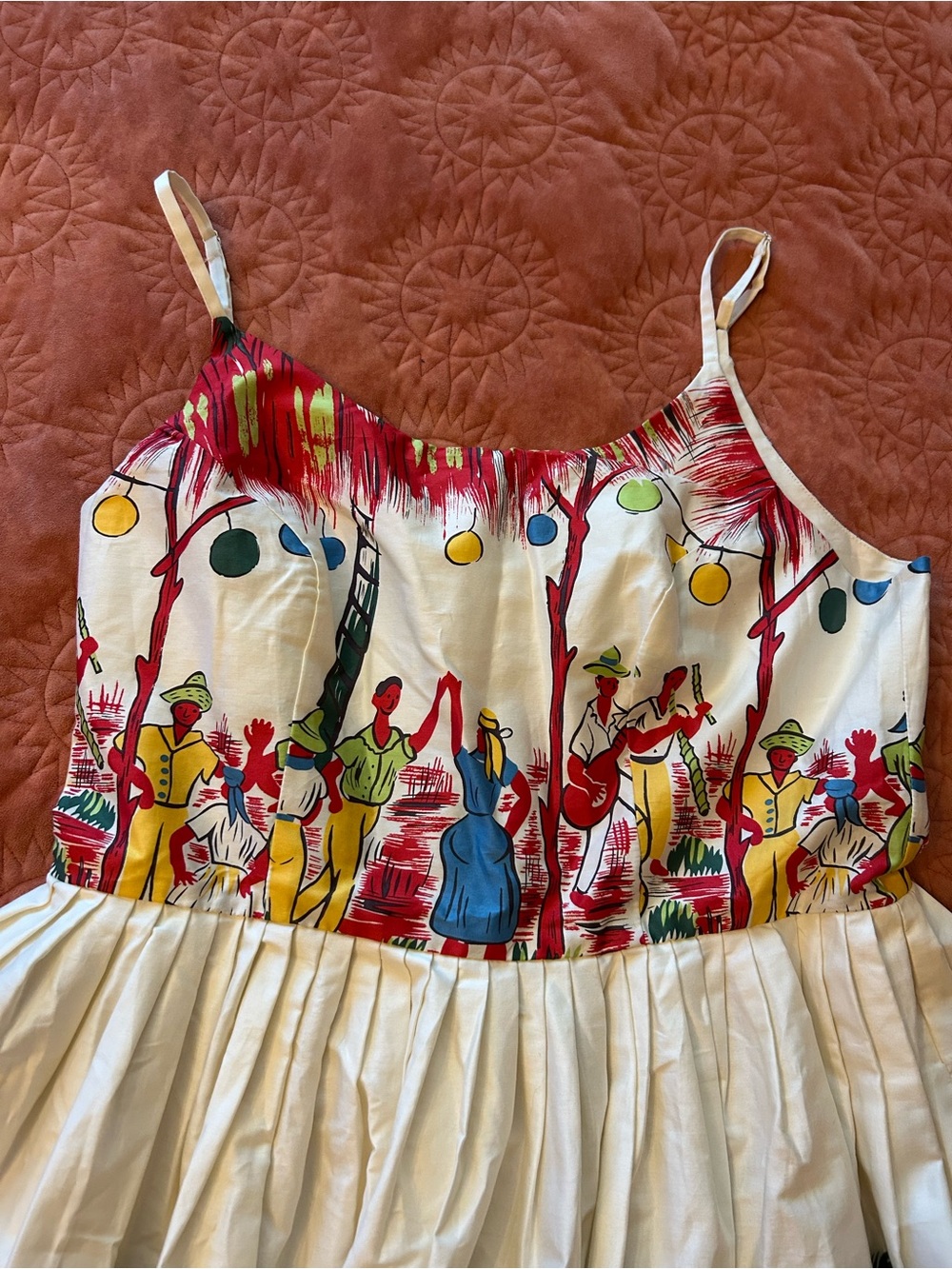 Retrospec’d Vintage-Inspired Calypso Print Fit & Flare Dress - Picture 5 of 6